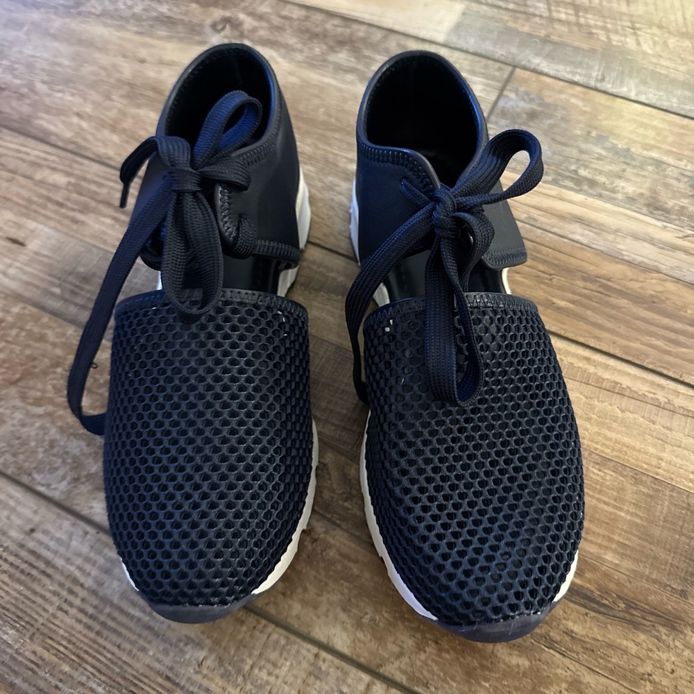 J. Jill Navy Mesh Lace-Up Sneakers